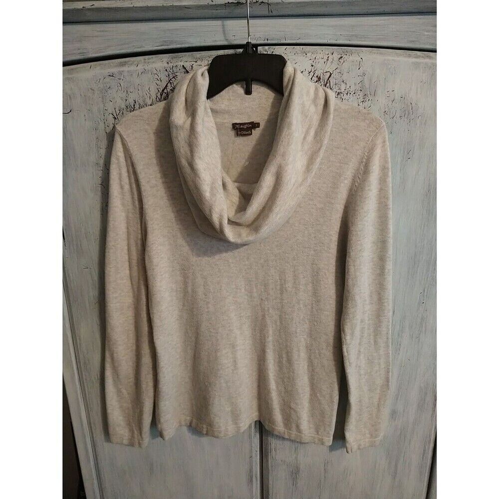 J. McLaughlin Cowl neck Cozy Comfy Oatmeal Top small